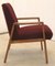 Deutscher Mid-Century Sessel aus Stoff & Holz 12