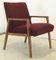 Mid-Century German Armchair in Fabric and Wood 1