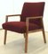 Mid-Century German Armchair in Fabric and Wood 2