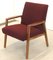 Mid-Century German Armchair in Fabric and Wood 6