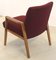 Mid-Century German Armchair in Fabric and Wood 5