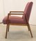 Mid-Century German Armchair in Fabric and Wood 14