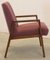 Mid-Century German Armchair in Fabric and Wood 11