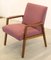 Mid-Century German Armchair in Fabric and Wood 6