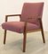 Mid-Century German Armchair in Fabric and Wood 5