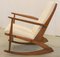 Mid-Century Cube Boomerang Rocking Chair by Søren Georg Jensen, 1950s 4