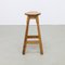 Vintage Bar Stools in Pinewood, 1970s, Set of 2 5