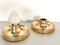 Italian Golden Flush Mount Lights, 1970s, Set of 2 14