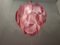 Lampadario a forma di conchiglia in vetro rosa, anni '80, Immagine 12