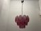 Shell-Shaped Ceiling Light in Pink Glass, 1980s, Image 8