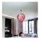 Shell-Shaped Ceiling Light in Pink Glass, 1980s 3