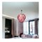 Shell-Shaped Ceiling Light in Pink Glass, 1980s, Image 3