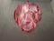 Muschelförmiger Kronleuchter aus rosa Glas, 1980er 2