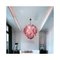 Shell-Shaped Ceiling Light in Pink Glass, 1980s 4