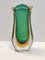 Jarrón Sommerso de cristal de Murano verde y amarillo atribuido a Flavio Poli, Italia, años 50, Imagen 6