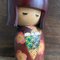 Vintage Kawaii Kokeshi Doll, 1970s, Image 3