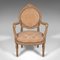Antique French Victorian Carved Armchair, 1870s 2