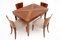 Czechoslovakian Table with Chairs, 1930s, Set of 5 3