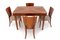 Czechoslovakian Table with Chairs, 1930s, Set of 5 1