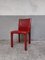 Italian Dark Red Arper Dining Chairs, 1980, Set of 4 9