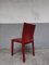 Italian Dark Red Arper Dining Chairs, 1980, Set of 4 18