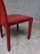 Italian Dark Red Arper Dining Chairs, 1980, Set of 4 3