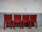 Italian Dark Red Arper Dining Chairs, 1980, Set of 4 16