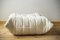 White Bouclette Togo Pouf Sofa by Michel Ducaroy for Ligne Roset 3