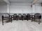 Dark Brown Leather and Wood Dining Armchairs from Bulo, 1980s, Set of 6, Image 3