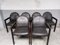 Dark Brown Leather and Wood Dining Armchairs from Bulo, 1980s, Set of 6 15