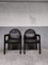 Dark Brown Leather and Wood Dining Armchairs from Bulo, 1980s, Set of 6 30