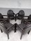 Dark Brown Leather and Wood Dining Armchairs from Bulo, 1980s, Set of 6, Image 6