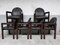 Dark Brown Leather and Wood Dining Armchairs from Bulo, 1980s, Set of 6 21