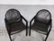 Dark Brown Leather and Wood Dining Armchairs from Bulo, 1980s, Set of 6 28