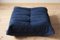 Blauer Togo Sessel aus Mikrofaser mit Pouf und Drei-Sitzer Sofa von Michel Ducaroy für Ligne Roset, 3 . Set 9