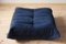 Blue Microfiber Togo Lounge Chair with Pouf and Three-Seat Sofa by Michel Ducaroy for Ligne Roset, Set of 3 9