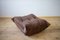Togo Pouf in Dark Brown Leather by Michel Ducaroy for Ligne Roset, Image 1