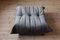 Elephant Grey Velvet Togo Lounge Chair with Pouf and Three-Seat Sofa by Michel Ducaroy for Ligne Roset, Set of 3 12