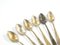 Vintage Polish Brass Mocca Spoons, 1950s, Set of 6 7