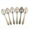 Vintage Polish Brass Mocca Spoons, 1950s, Set of 6 1