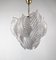 Murano Crystal Leaf Lamp attributed to Mazzega, 1970s 1