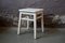 Wooden Stools with Patinated White Paint, Set of 2 3