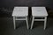 Wooden Stools with Patinated White Paint, Set of 2 5