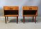 Tables de Chevet en Teck, Danemark,1960s, Set de 2 1