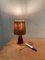 Lámpara de mesa escandinava pequeña de teca, años 50, Imagen 3
