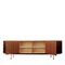 Langes Mid-Century Sideboard aus Holz & Chrom, 1960er 3