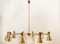 Sputnik 10-Light Chandelier in Brass with Adjustable Domes 16