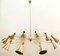 Sputnik 10-Light Chandelier in Brass with Adjustable Domes, Image 5