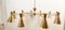 Sputnik 10-Light Chandelier in Brass with Adjustable Domes 19