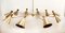 Sputnik 10-Light Chandelier in Brass with Adjustable Domes 8